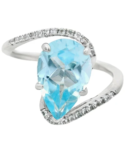 Macy's Sky Blue Topaz (3.45 ct. t.w.) & White (0.15 Ring Sterling Silver (Also Available Pink Amethyst)