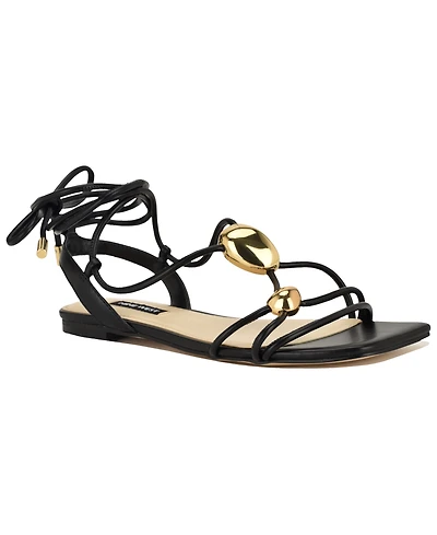 Nine West Women's Niraa Strappy Tie-Up Sandals
