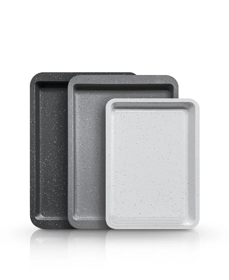 Art & Cook 3-Piece Ceramic Nonstick Cookie Sheet Set