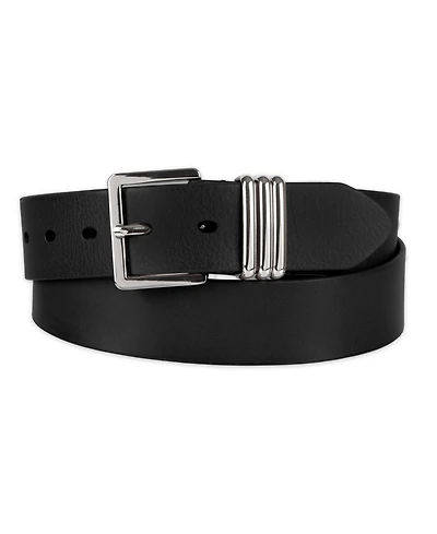 Tommy Hilfiger Women's Triple-Metal Strap Keeper Casual Leather Belt