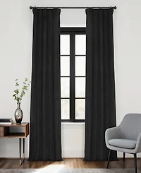 Half Price Drapes Warm Black Signature Velvet Blackout Curtain