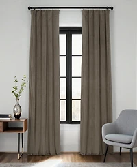 Half Price Drapes Denver Taupe Signature Velvet Blackout Curtain
