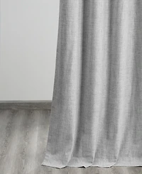 Half Price Drapes Millennial Grey Grommet Thermal Cross Linen Weave Blackout Curtain