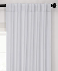 Half Price Drapes White Performance Linen Hotel Blackout Curtain