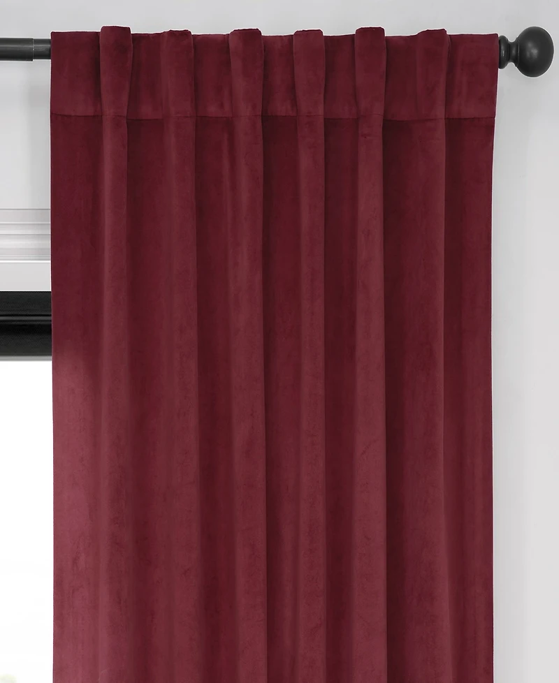 Half Price Drapes Burgundy Signature Velvet Blackout Curtain