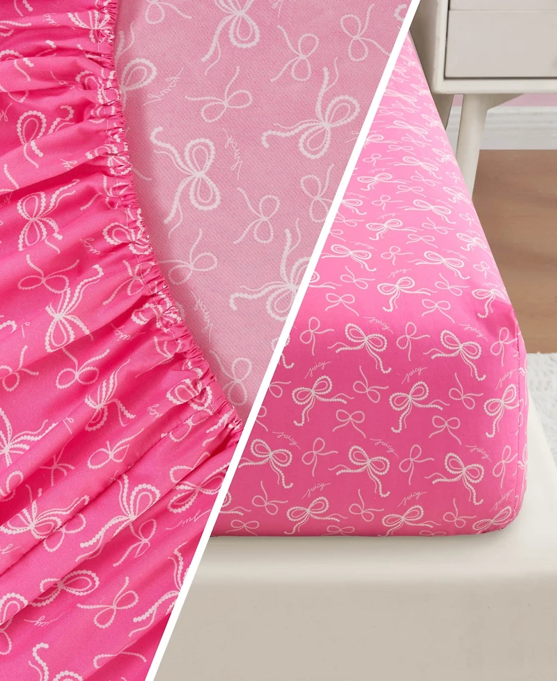 Juicy Couture Pearly Bows Reversible 8-Pc. Comforter Set