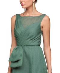 Js Collections Women's Boat Neck Carey Organza Gown