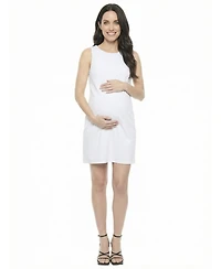 24seven Comfort Apparel Women's and Plus Maternity Round Neck Dress