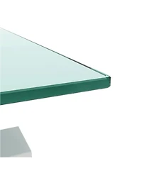 Streamdale Furniture Rectangle Glass Coffee Table, Clear, Modern Side Center Table