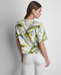 Dkny Women's Crewneck Short-Sleeve Top