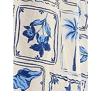 Planet Gold Women's V-Neck Printed Midi Dress, Created for Macys