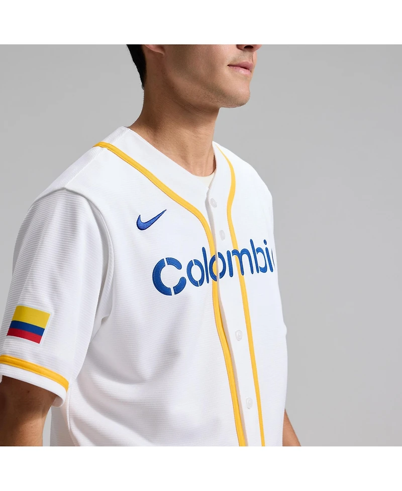 Nike Men's White Colombia Baseball 2026 World Classic Stadium Jersey
