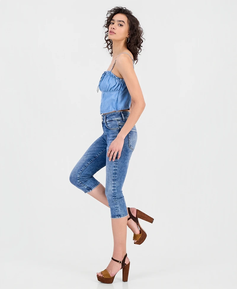 Guess Women's Lily Mid Rise Capri Jeans