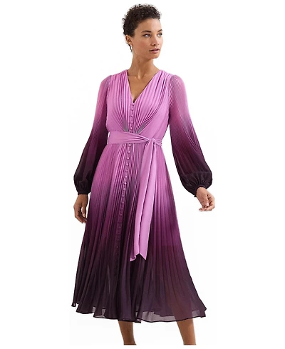 Phase Eight Women's Mira Ombre Tie Waist Midi Dress