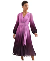 Phase Eight Women's Mira Ombre Tie Waist Midi Dress