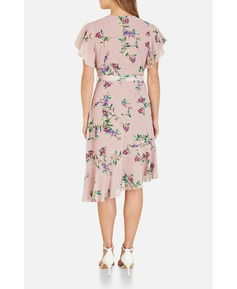 Yumi Women's Midi Dress With Frill Details