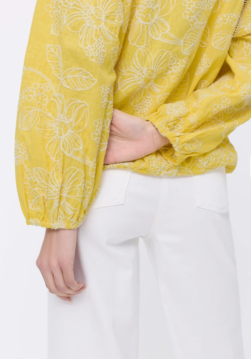 Olsen Women's Embrodiered Tunic Blouse