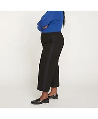 Universal Standard Women's Plus Wide Leg Stripe Ponte Pant