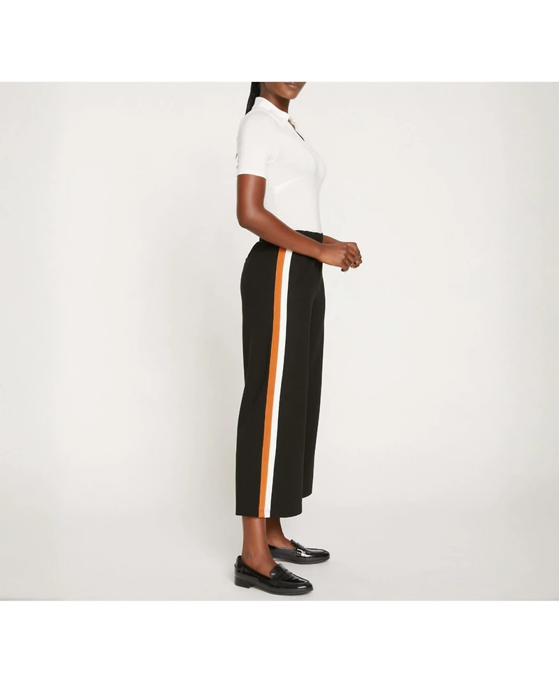 Universal Standard Women's Plus Wide Leg Stripe Ponte Pant