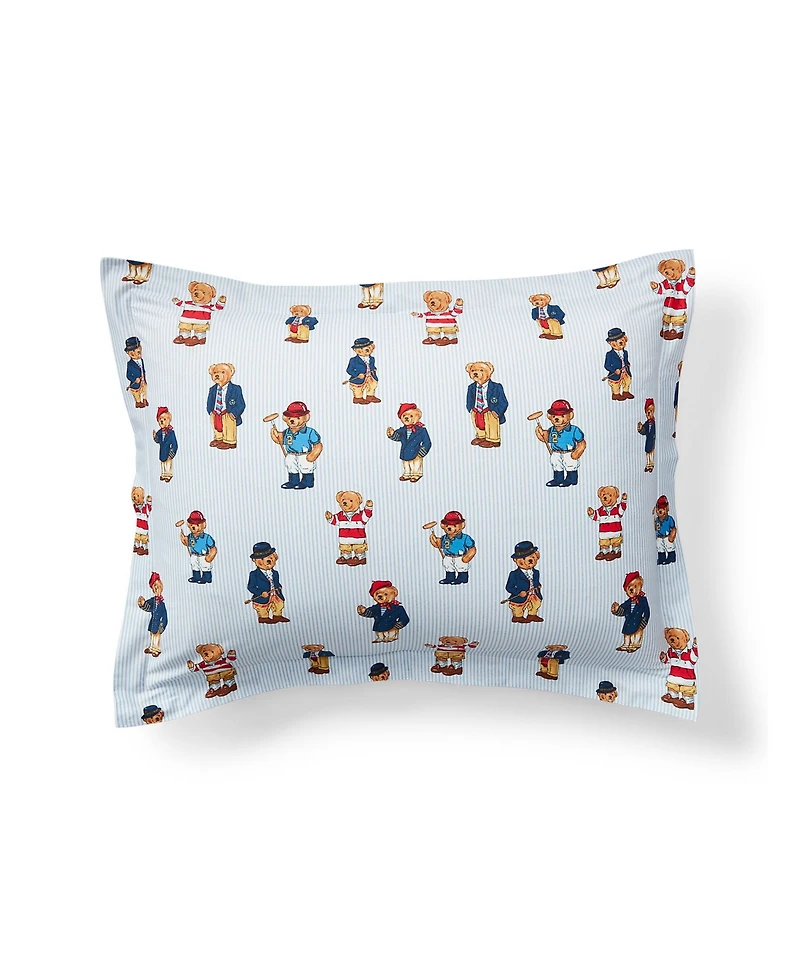 Polo Ralph Lauren Teddy Bear Stripe 3-Pc. Duvet Cover Set, King