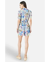 Yumi Women's Paisley Retro Print Playsuit