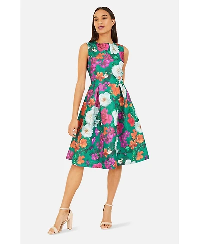 Yumi Women's Floral Skater Dress