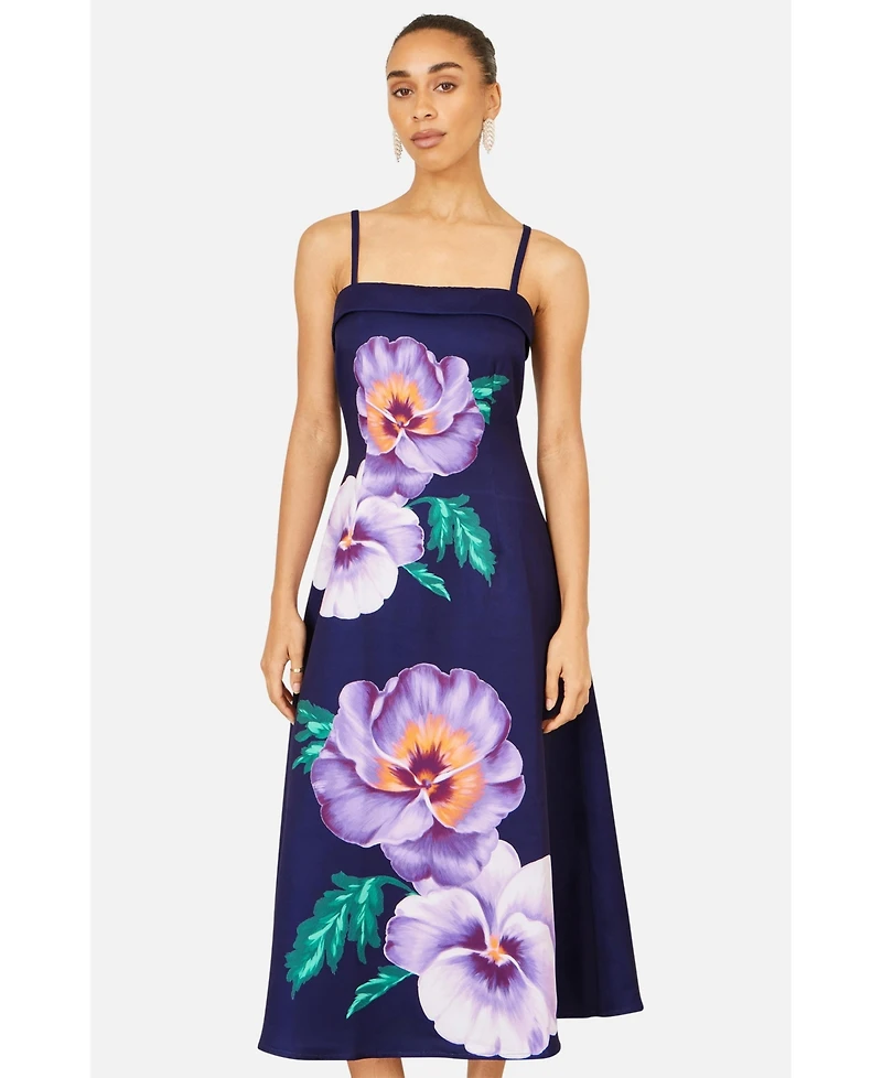Yumi Women's Pansy Strappy Midi Dress