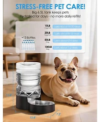 Aronkl Easy Clean Wide-Mouth Dog Water Dispenser with Removable Bowl