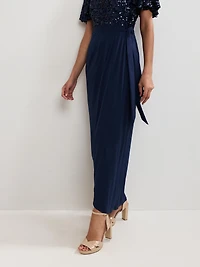 Phase Eight Women's Janessa Sequin Wrap Maxi Dress