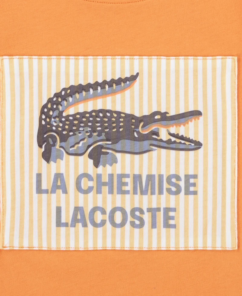 Lacoste Boys' 10-16 Applique Detail Crewneck T-Shirt