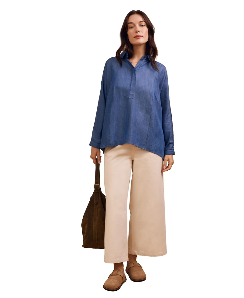 Celtic & Co. Women's Drapey Pop Over Blouse