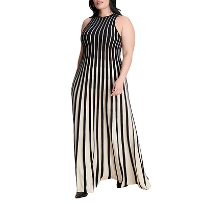 Eloquii Women's Two Tone Sweater Dress