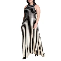 Eloquii Women's Two Tone Sweater Dress