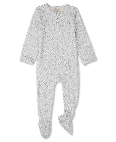 MeMoi Baby Girls "Abstract Spots" Rayon-Blend Front-Zip Long-Sleeve Footie