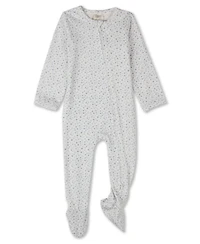 MeMoi Baby Girls "Abstract Spots" Rayon-Blend Front-Zip Long-Sleeve Footie