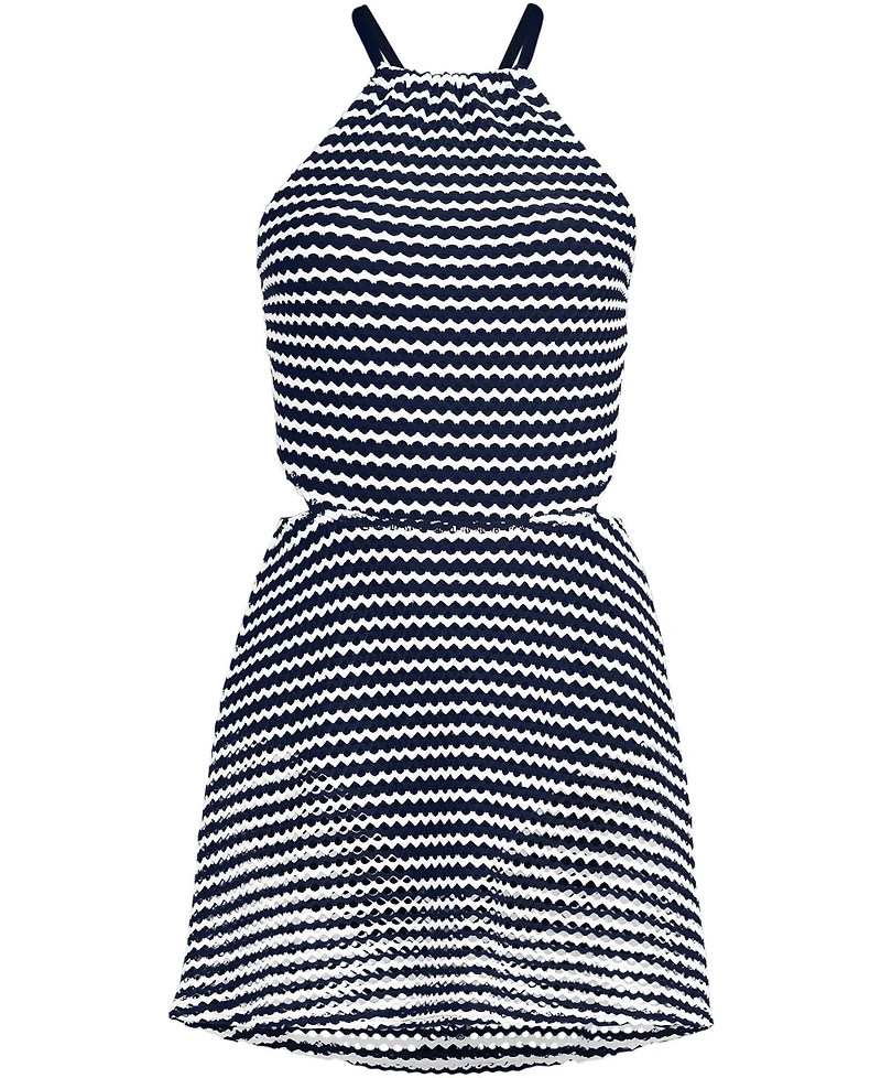 Lands' End Women's Crochet Monokini Swim Dress Swimsuit
