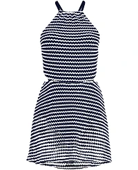 Lands' End Women's Crochet Monokini Swim Dress Swimsuit