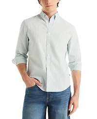 Nautica Men's Long-Sleeve Stripe Collared Shirt