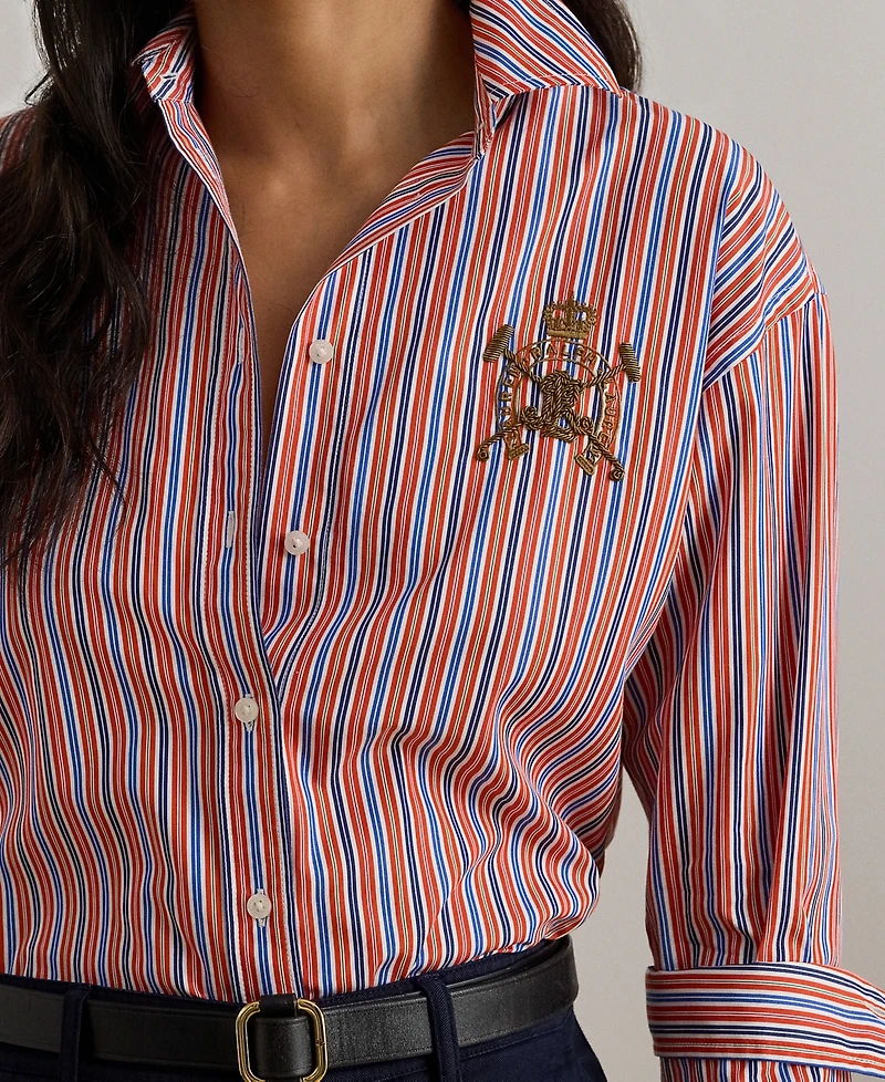 Lauren Ralph Petite Relaxed-Fit Collared Shirt