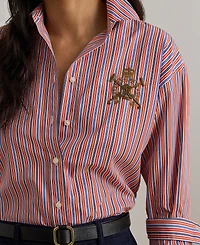 Lauren Ralph Petite Relaxed-Fit Collared Shirt