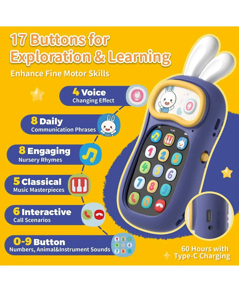 Alilo My First Mobile Phone – Interactive Pretend Play Toy for Early Learning