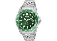 Invicta Men's 30611 Pro Diver Quartz 3 Hand Green Dial Watch