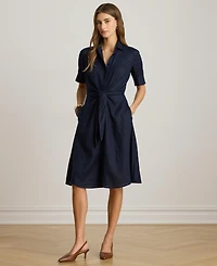 Lauren Ralph Women's Linen Shirtdress