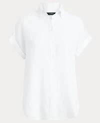 Lauren Ralph Dolman-Sleeve 100% Linen Shirt