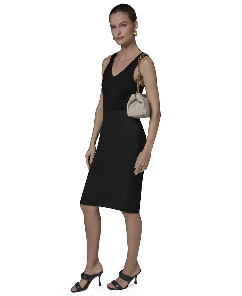 Donna Karan New York Poplin Crossbody Bag with Chain Strap