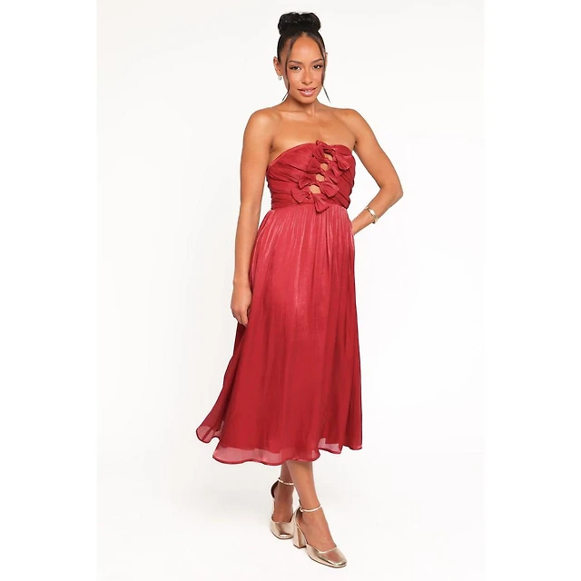 macy's red maxi dress Macy Dress-Red  Bridled & Beale Woven Surplice neckline Sleeveless Maxi Material Women's Red Maxi Semi-Formal Cocktail