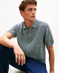 Tommy Hilfiger Men's Spread Collar Mouline Polo Shirt