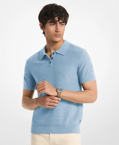 Michael Kors Men's Regular-Fit Boucle Sweater Polo Shirt