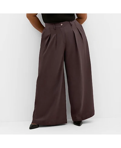 City Chic Women's Plus Abbie Wide Leg Pant