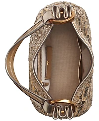 Donna Karan New York Glenwood Metallic Woven Small Shoulder Bag